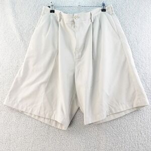 Nike‎ Golf Dri-FIT Shorts Mens Size 36 Beige Flat Front Golf Performance Stretch